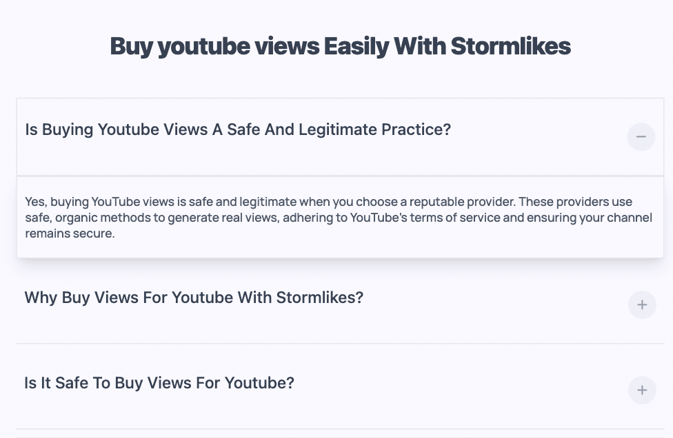 YouTube likes stormlikes faqs