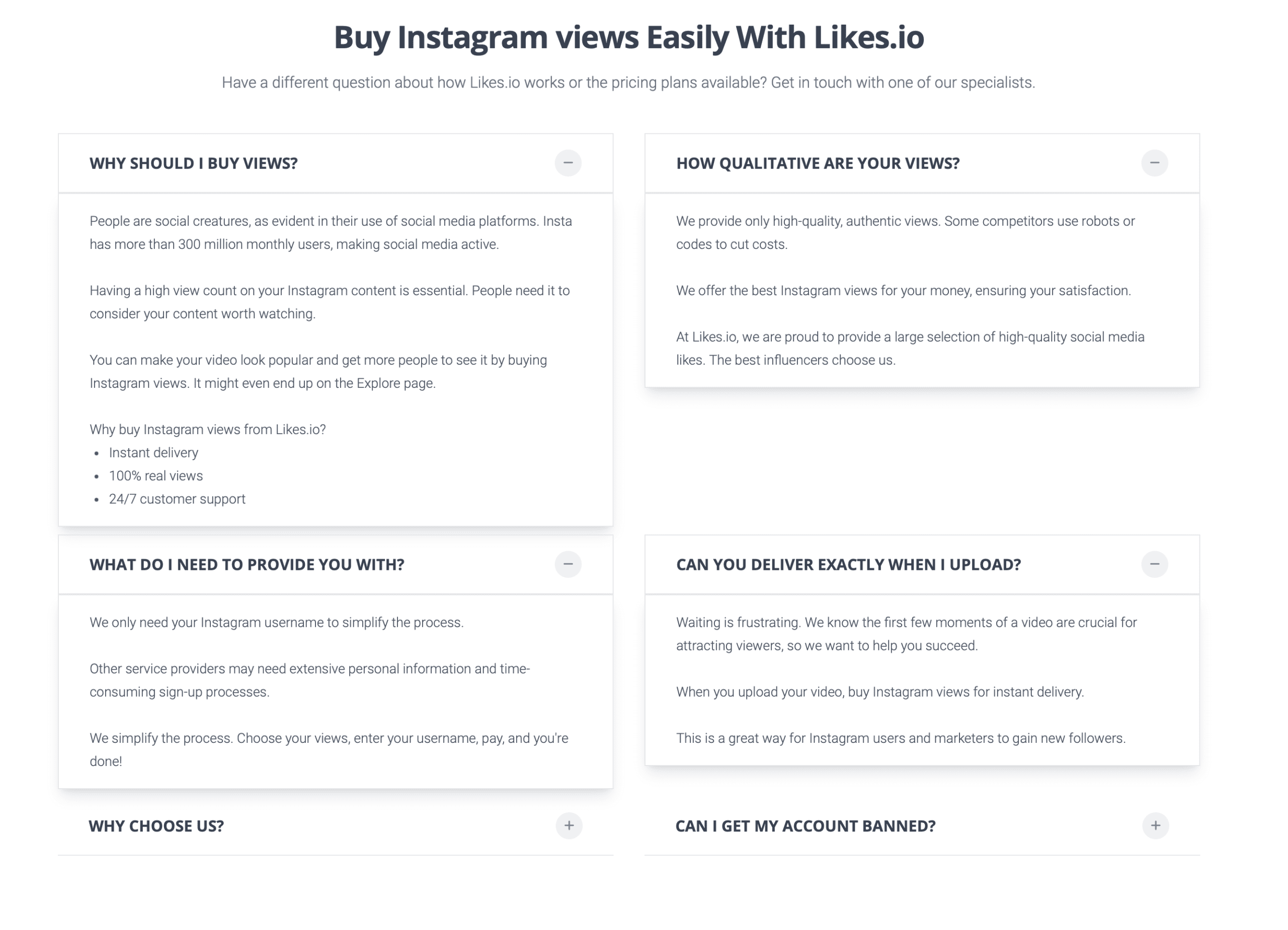 likes.io views faqs