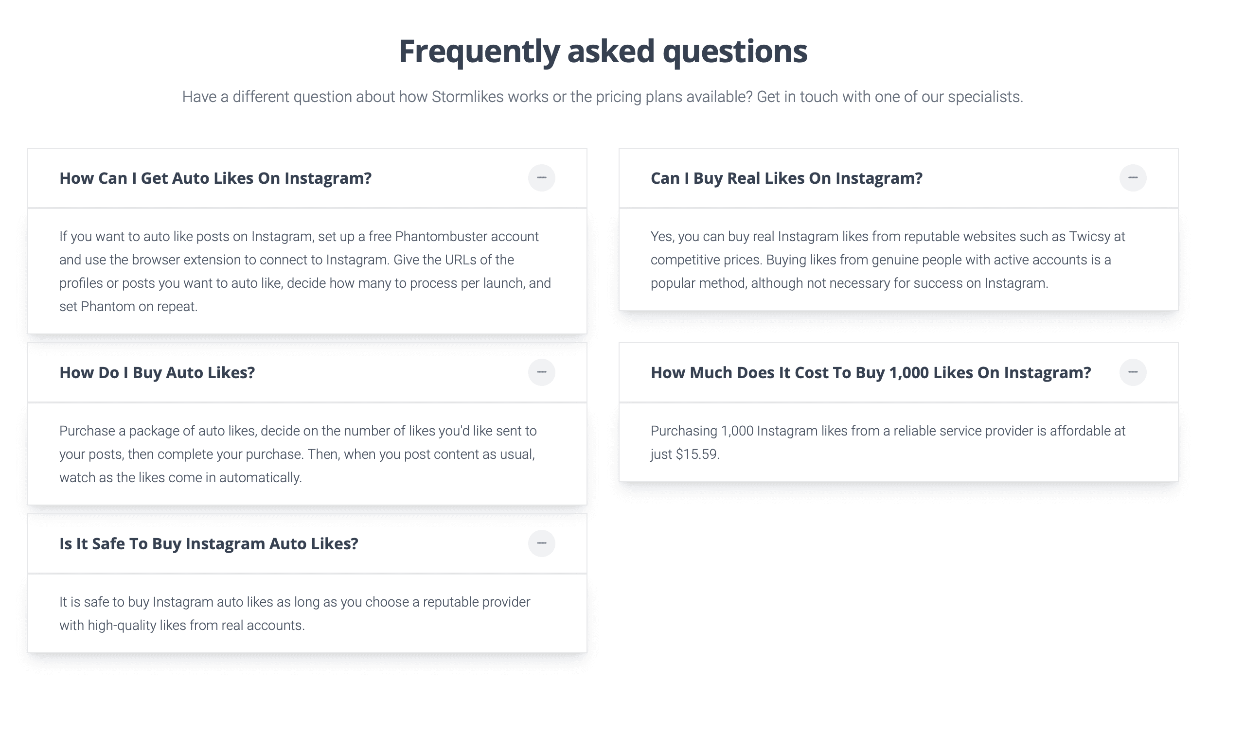 likes.io faqs