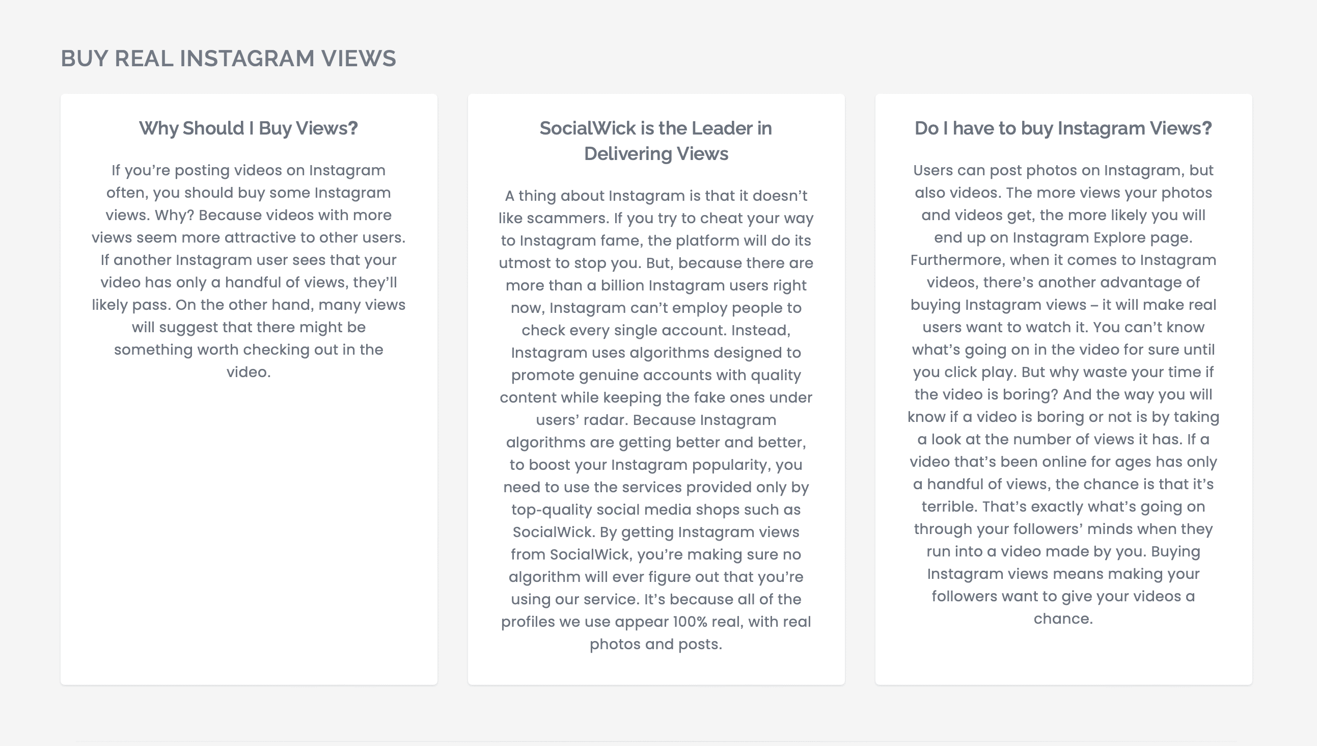 SocialWick instagram views how it works