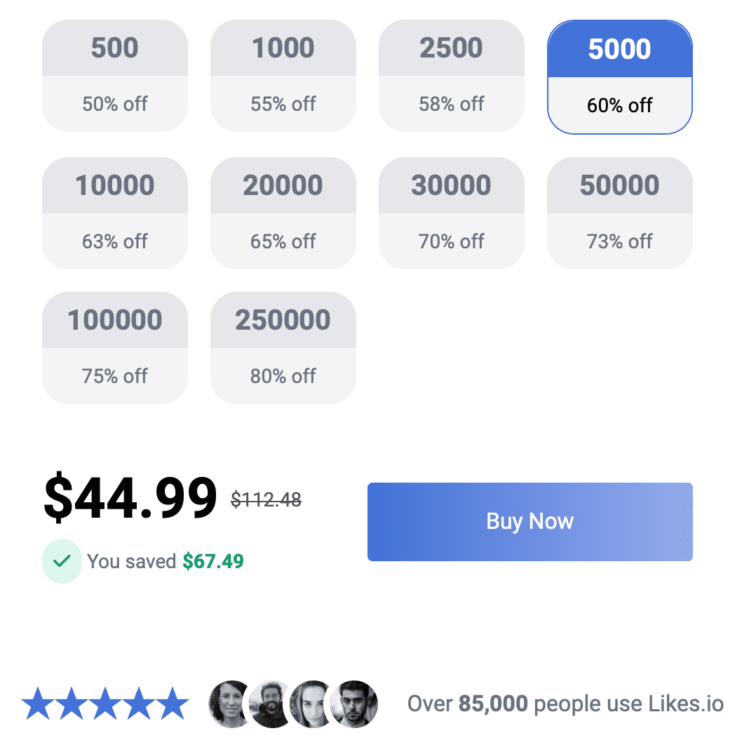 likes.io price