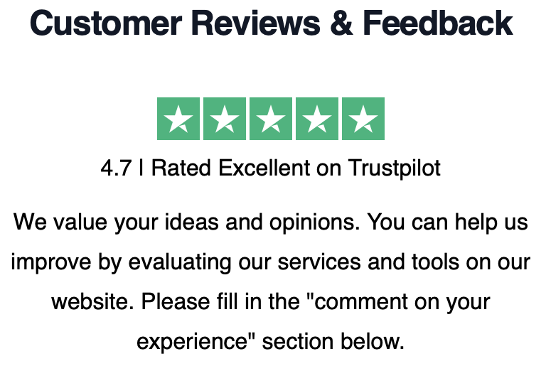 Customer Reviews & Feedback